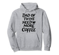 Coffee Twin Dad Funny Daddy Fathers Day Hoodie - Graphic Print Unisex - T-Shirt, Sweatshirt, Hoodie
