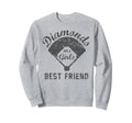 Diamonds Are Best Friend Softball Sweatshirt - Trendy Graphic Men Women - T-Shirt, Sweatshirt, Hoodie