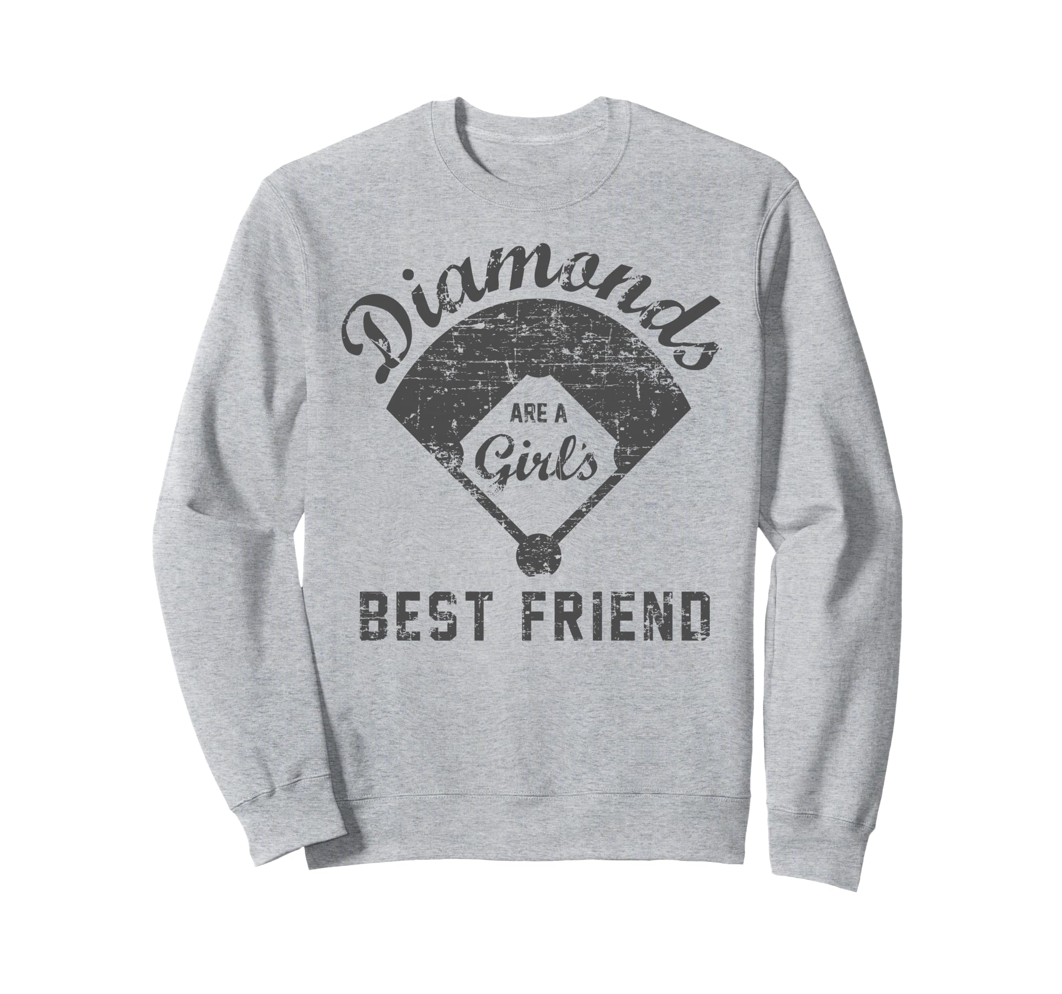 Diamonds Are Best Friend Softball Sweatshirt - Trendy Graphic Men Women - T-Shirt, Sweatshirt, Hoodie