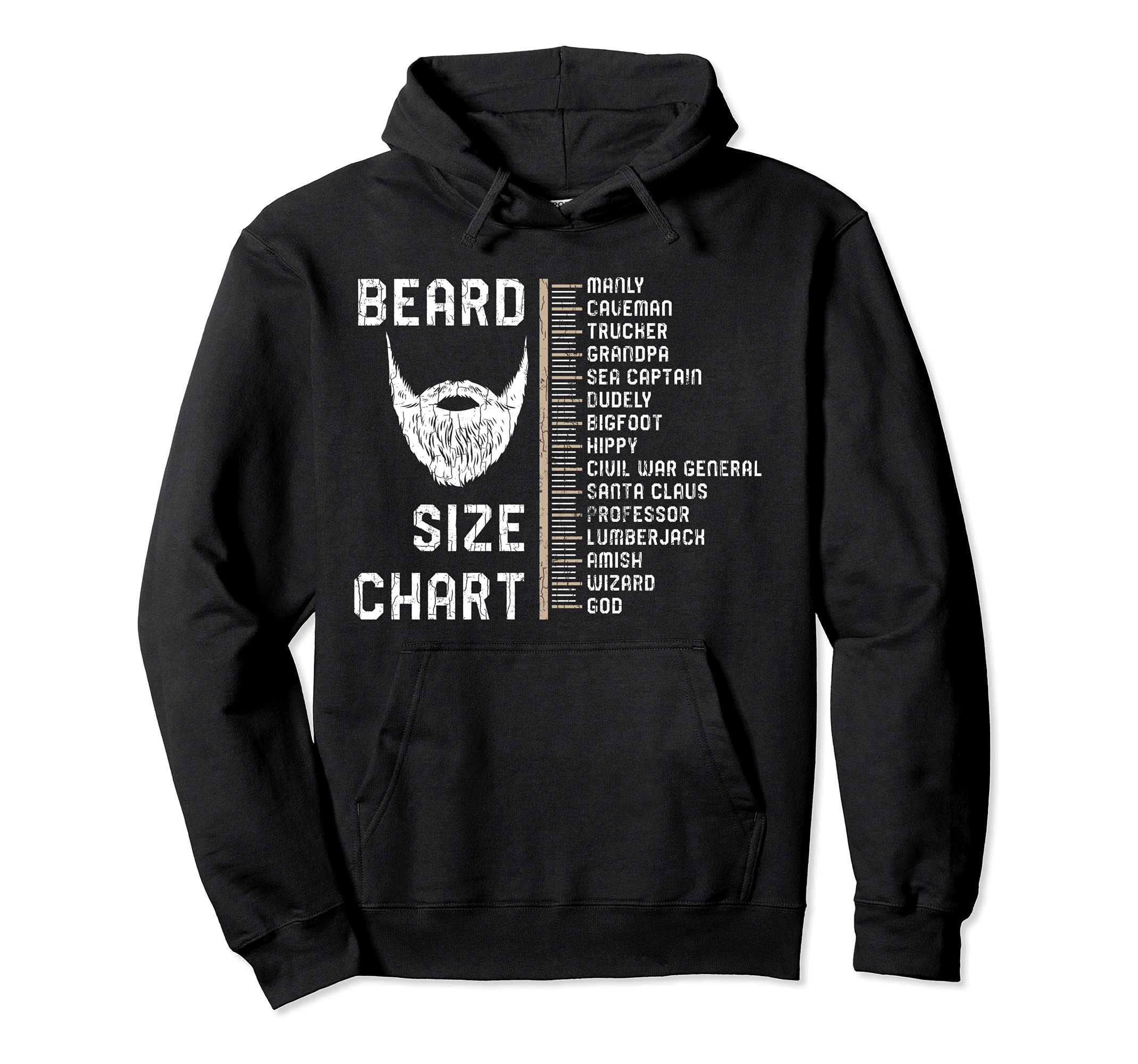 Beard Chart Funny Bearded Dad Hoodie - Minimalist Print Men Women - T-Shirt, Sweatshirt, Hoodie