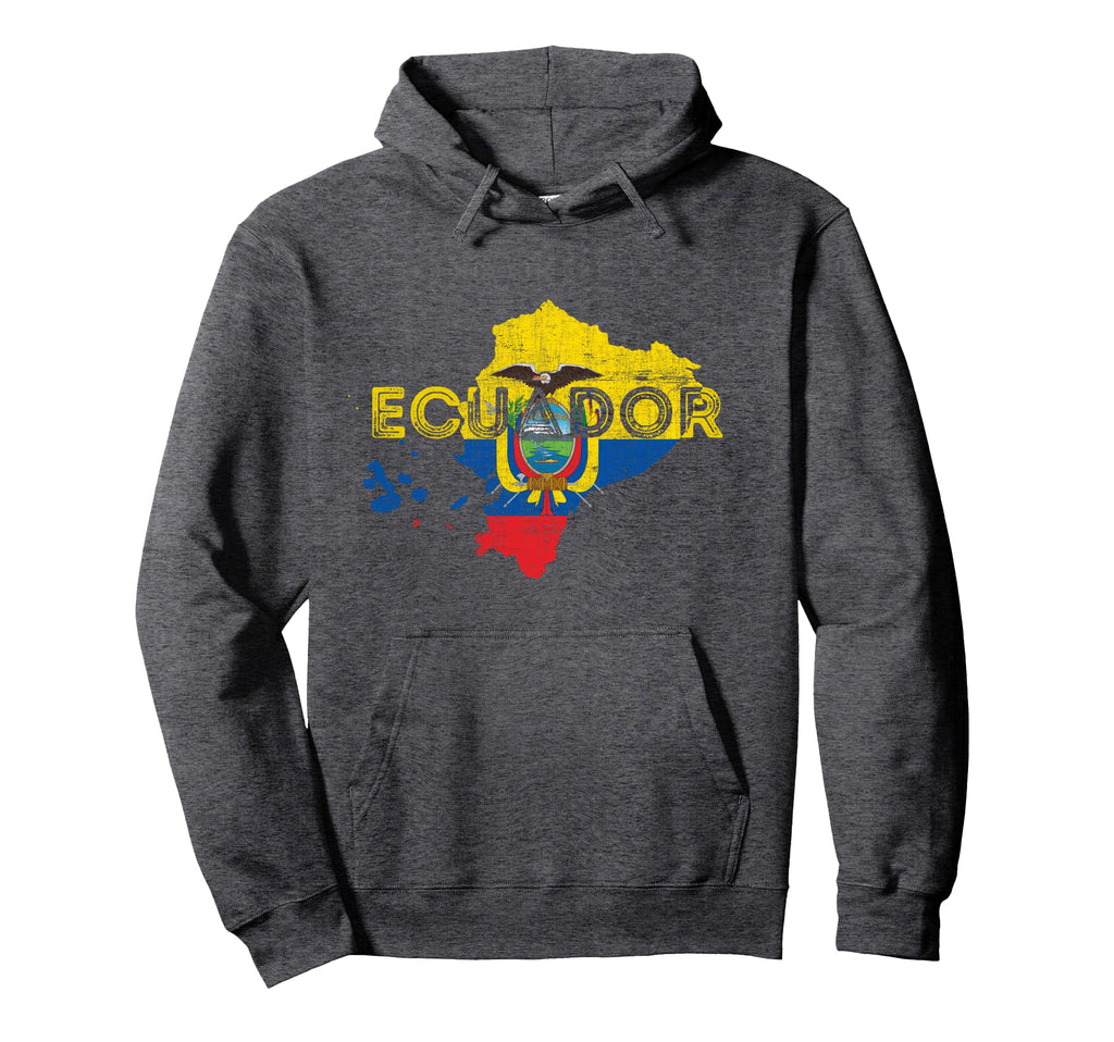 Ecuadorian Map And Flag Souvenir Hoodie - Fun Novelty Design for Adults - T-Shirt, Sweatshirt, Hoodie