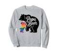 Papa Bear Rainbow Cub Proud Gay Sweatshirt - Fun Novelty Design Men Women - T-Shirt, Sweatshirt, Hoodie