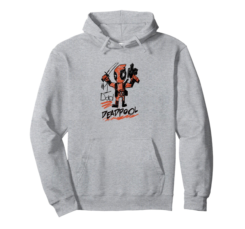 Marvel Deadpool 1 Dad Deadpool Sketch Hoodie - Custom Art Print Men Women - T-Shirt, Sweatshirt, Hoodie