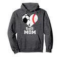 Ball Mom Heart Funny Baseball Soccer Hoodie - Novelty Apparel for Adults - T-Shirt, Sweatshirt, Hoodie