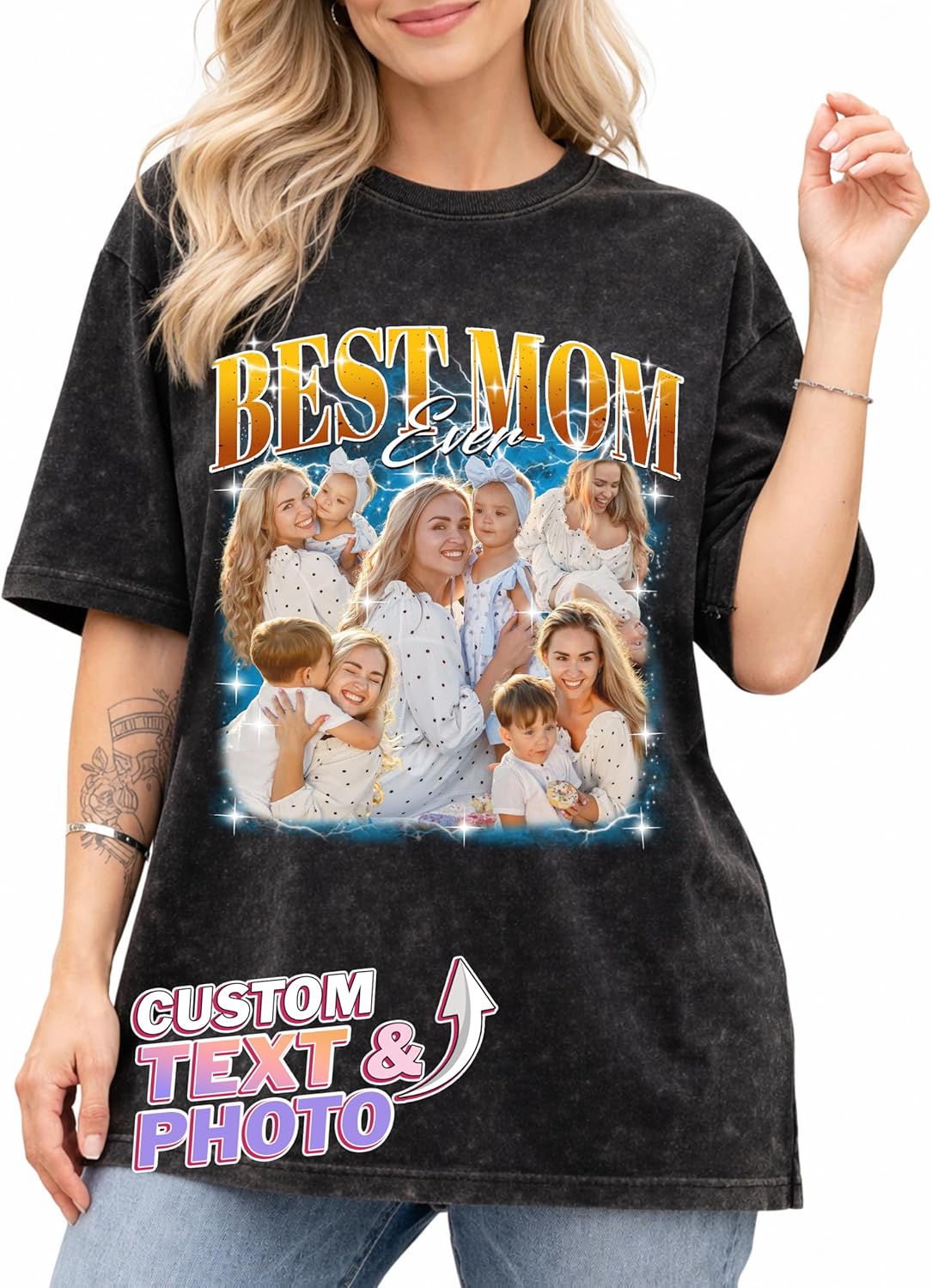 Custom Photo Name Text, Personalized Senior Baseball - Adult & Kids T-Shirts, Sweatshirts & Hoodies apparel design preview 1