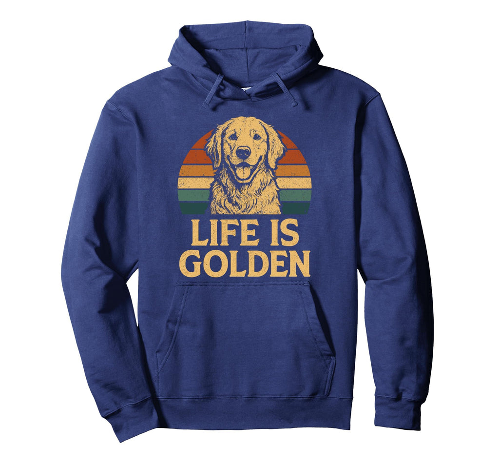 Life Is Golden Dog Lover Hoodie - Aesthetic Graphic for Adults - T-Shirt, Sweatshirt, Hoodie