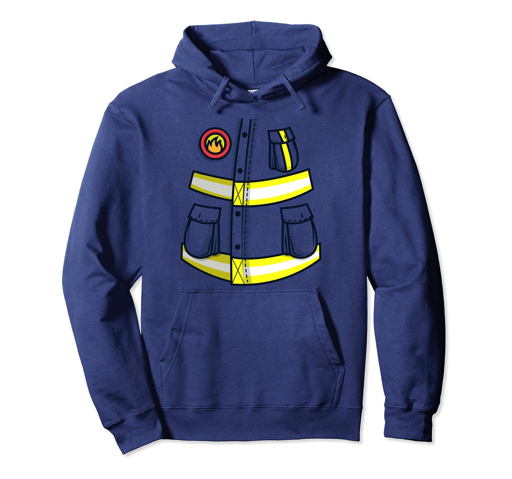 Fireman Firefighter Costume Halloween Hoodie - Trendy Graphic Men Women - T-Shirt, Sweatshirt, Hoodie