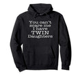 Funny Twin Daughters Mom Dad Parents Hoodie - Minimalist Print Men Women - T-Shirt, Sweatshirt, Hoodie