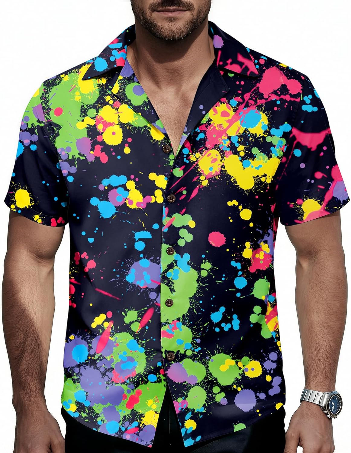 Neon for Men Funny Hawaiian Vibrant Tropical Print - Adult & Kids T-Shirts, Sweatshirts & Hoodies apparel design preview 1