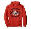 Living Life Sidelines Mom Skeleton Hoodie - Fun Novelty Design for Adults - T-Shirt, Sweatshirt, Hoodie