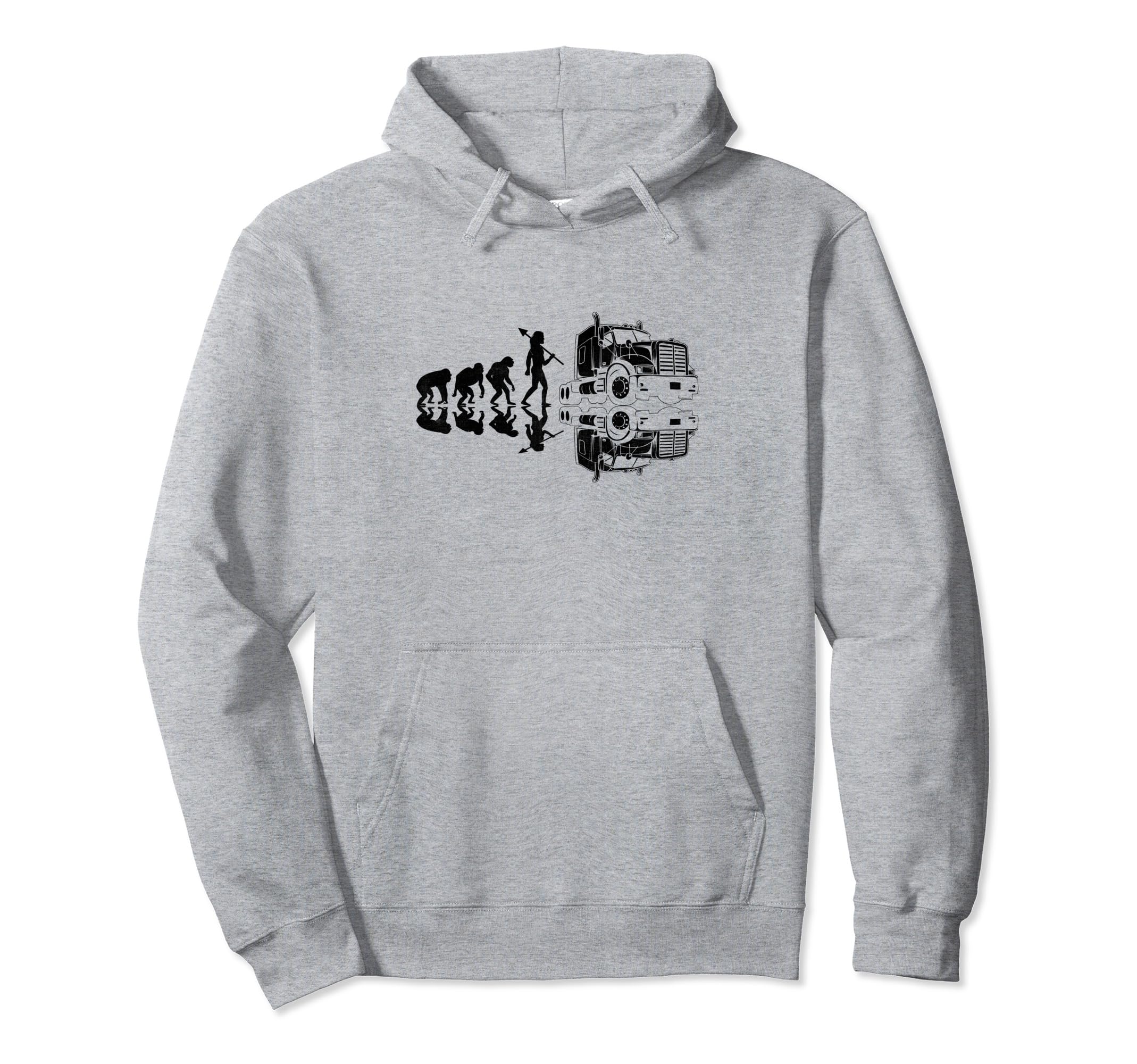 Trucker Evolution Driving Dad Trucker Hoodie - Novelty Apparel for Adults - T-Shirt, Sweatshirt, Hoodie