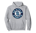 Seattle Kraken Symbol Gray Officially Hoodie - Trendy Graphic for Adults - T-Shirt, Sweatshirt, Hoodie