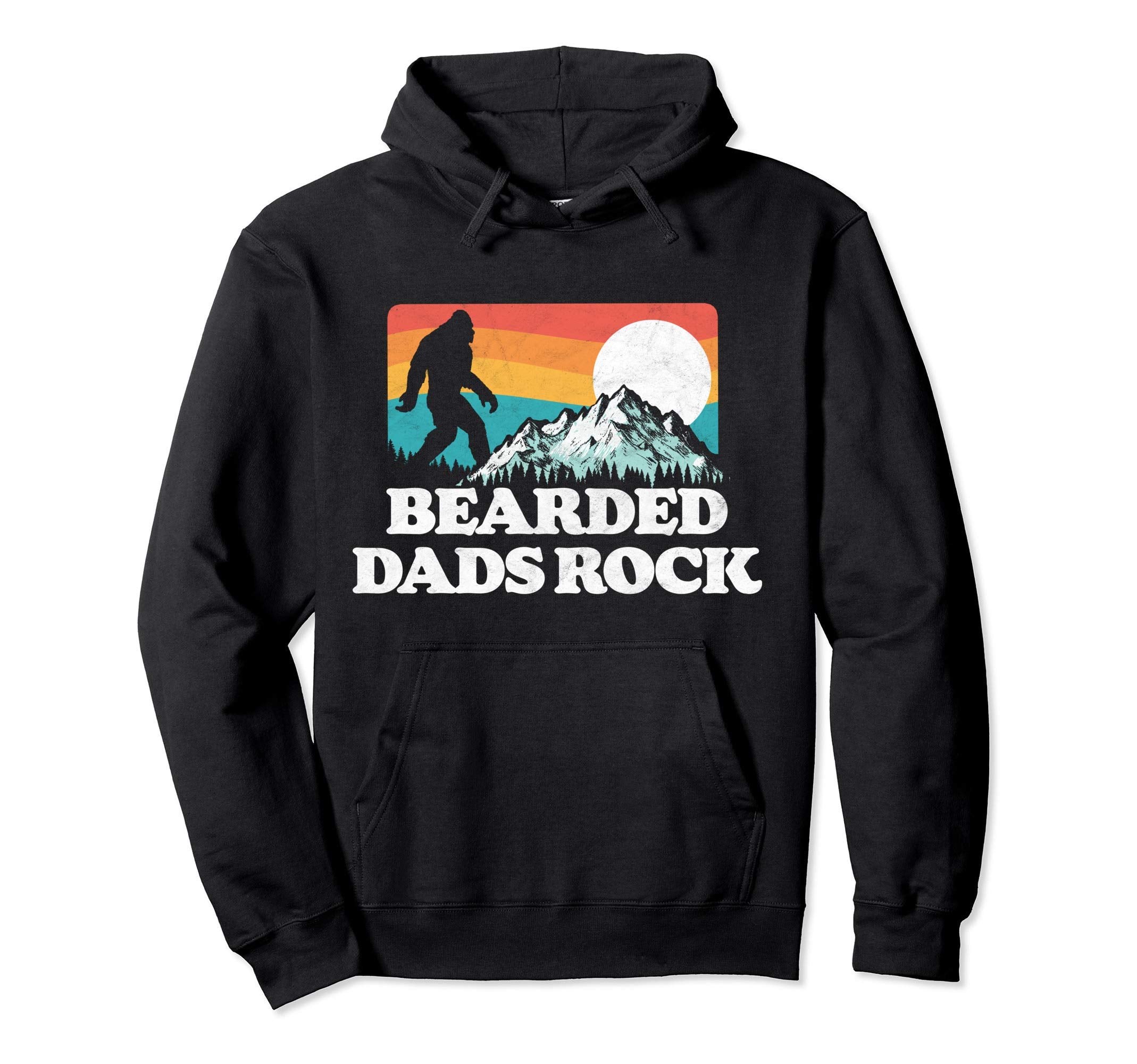 Bearded Dads Rock Funny Bigfoot Hoodie - Fun Novelty Design Unisex - T-Shirt, Sweatshirt, Hoodie