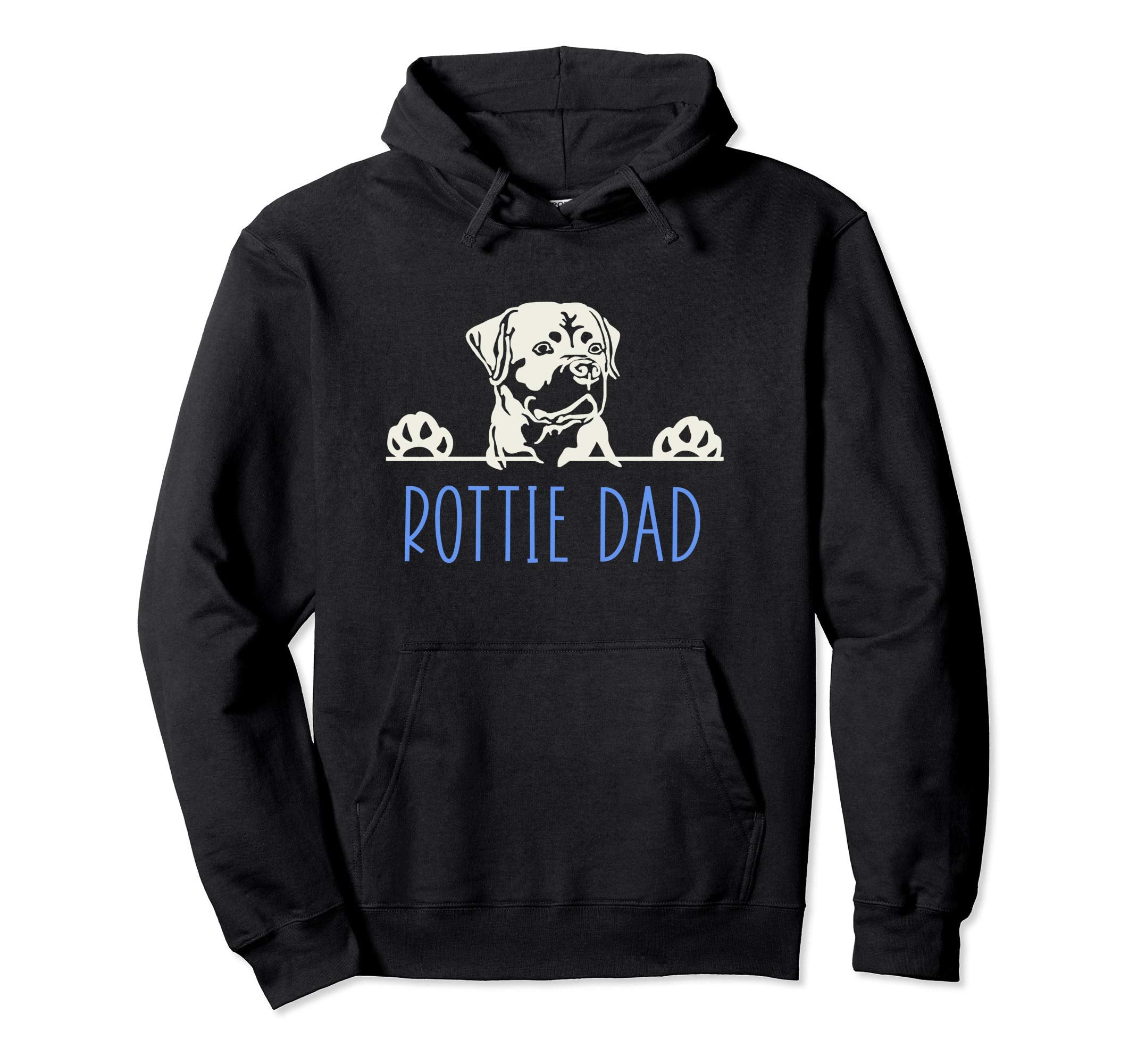 Rottie Dad Rottweiler Dog Hoodie - Custom Art Print for Adults - T-Shirt, Sweatshirt, Hoodie