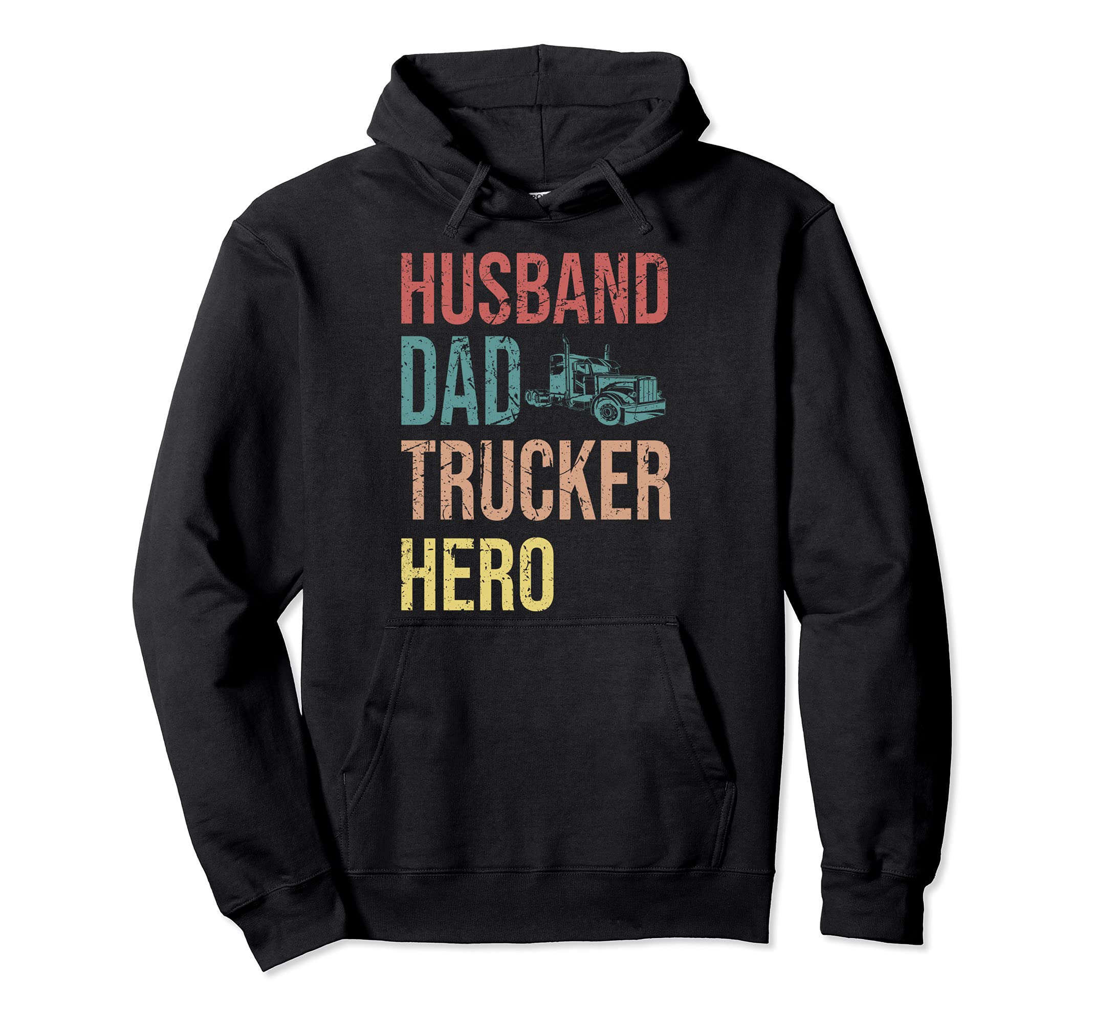 Trucking Dad Big Rid Trucker Truck Hoodie - Custom Art Print Men Women - T-Shirt, Sweatshirt, Hoodie