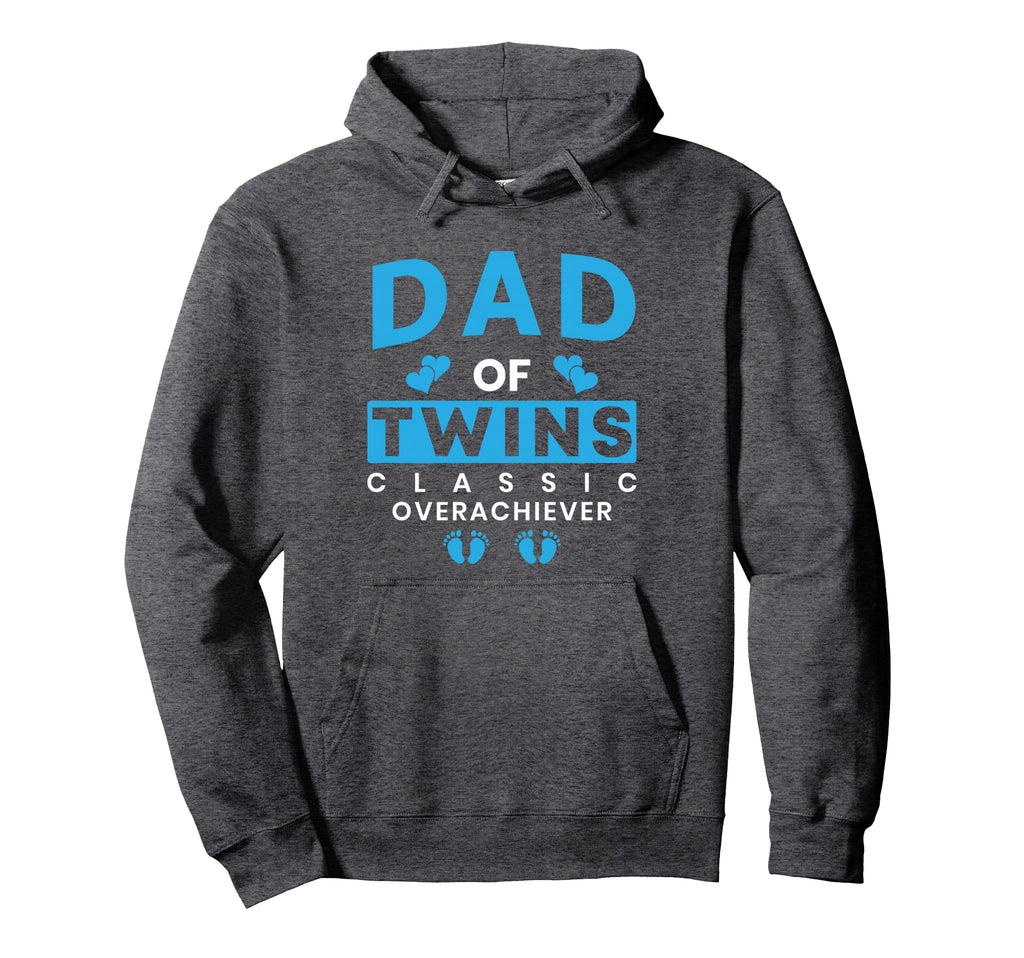 Funny Dad Twins Overachiever Twins Hoodie - Minimalist Print for Adults - T-Shirt, Sweatshirt, Hoodie