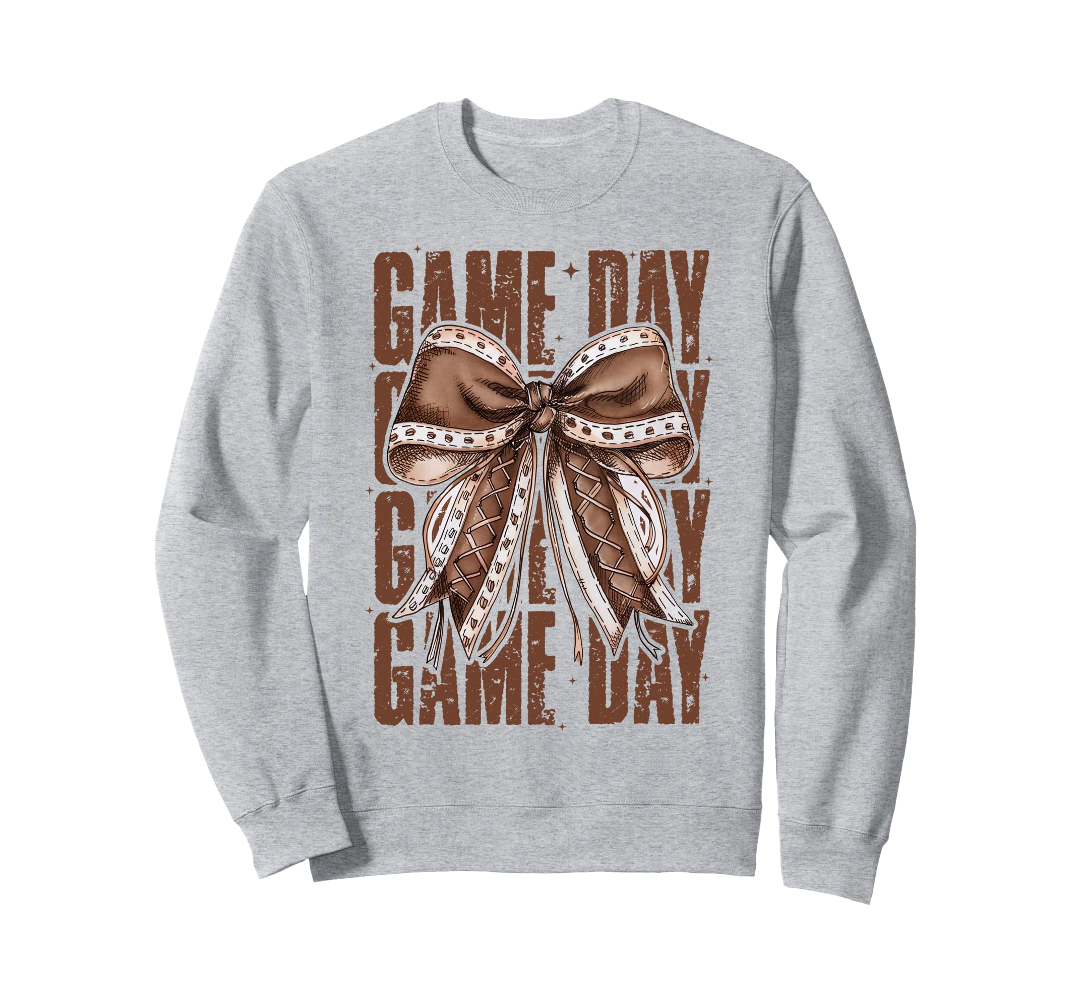 Game Day Football Bow Fall Sweatshirt - Aesthetic Graphic Men Women - T-Shirt, Sweatshirt, Hoodie