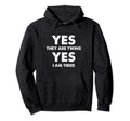 Yes They Are Twins Funny Dad Twins Hoodie - Minimalist Print Men Women - T-Shirt, Sweatshirt, Hoodie