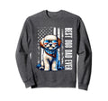 Best Dog Dad Ever American Flag Sweatshirt - Unique Graphic Unisex - T-Shirt, Sweatshirt, Hoodie