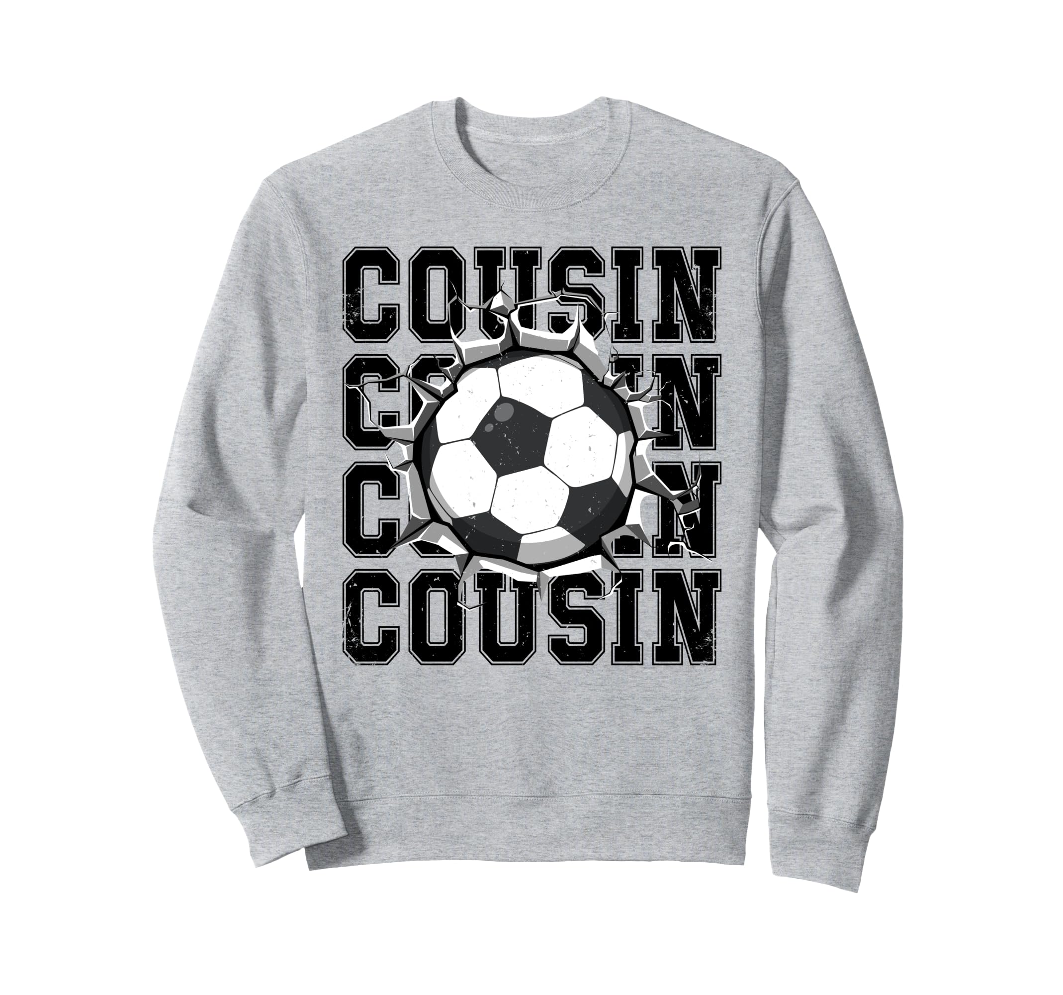 Soccer Cousin Cracked Wall Family Sweatshirt - Streetwear Style for Adults - T-Shirt, Sweatshirt, Hoodie