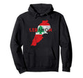 Lebanese Map And Flag Souvenir Hoodie - Fun Novelty Design Unisex - T-Shirt, Sweatshirt, Hoodie
