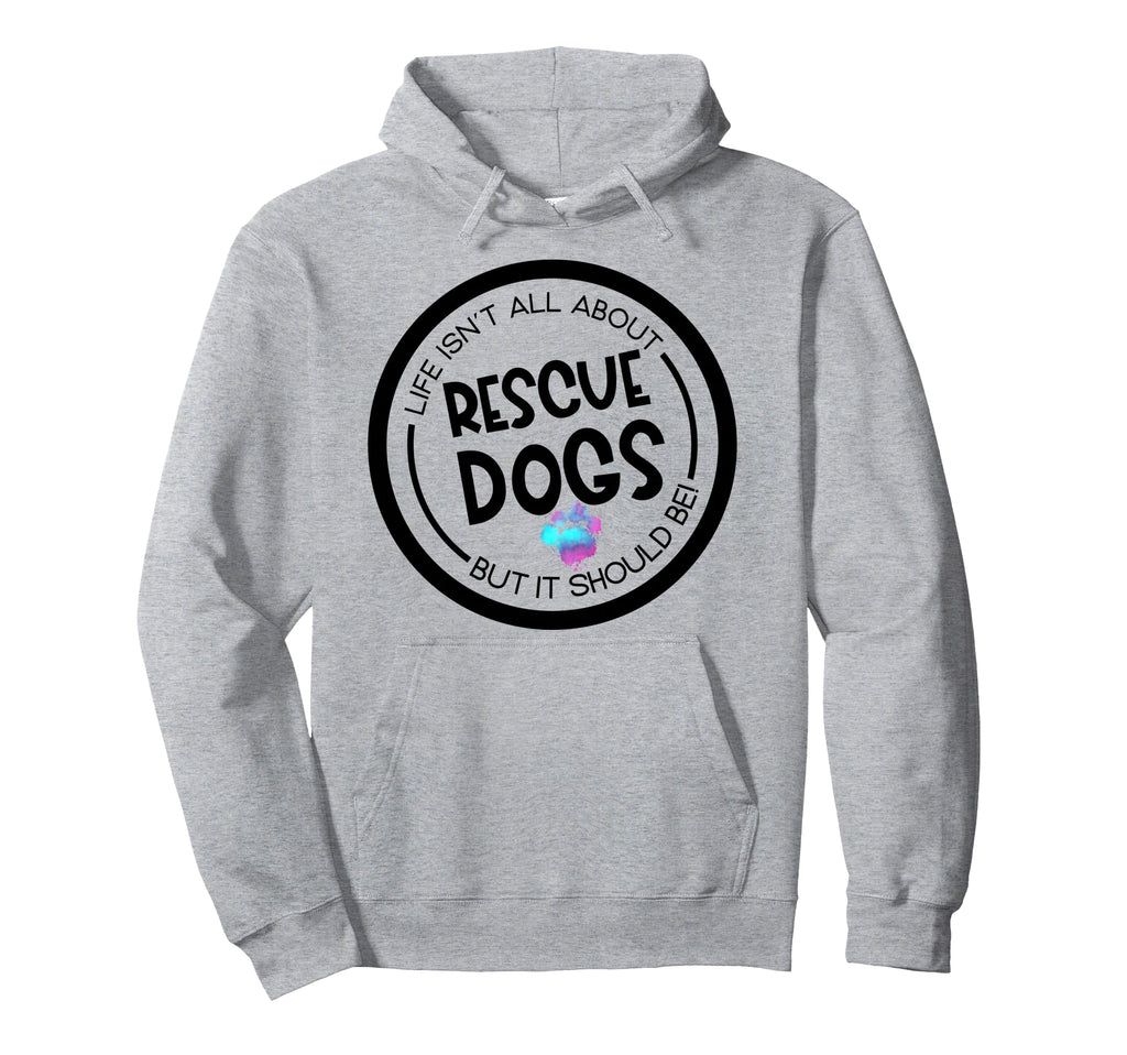 Rescued Dog Paw Animal Shelter Worker Hoodie - Minimalist Print for Adults - T-Shirt, Sweatshirt, Hoodie