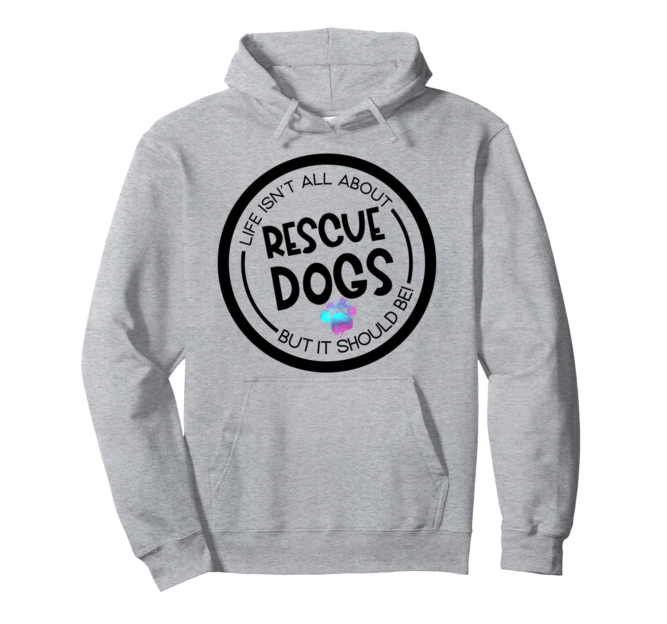 Rescued Dog Paw Animal Shelter Worker Hoodie - Minimalist Print for Adults - T-Shirt, Sweatshirt, Hoodie