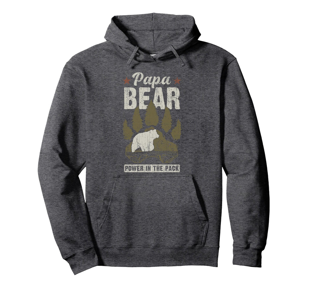 Papa Bear Power Pack Dad Grandpa Fathers Hoodie - Aesthetic Graphic Unisex - T-Shirt, Sweatshirt, Hoodie