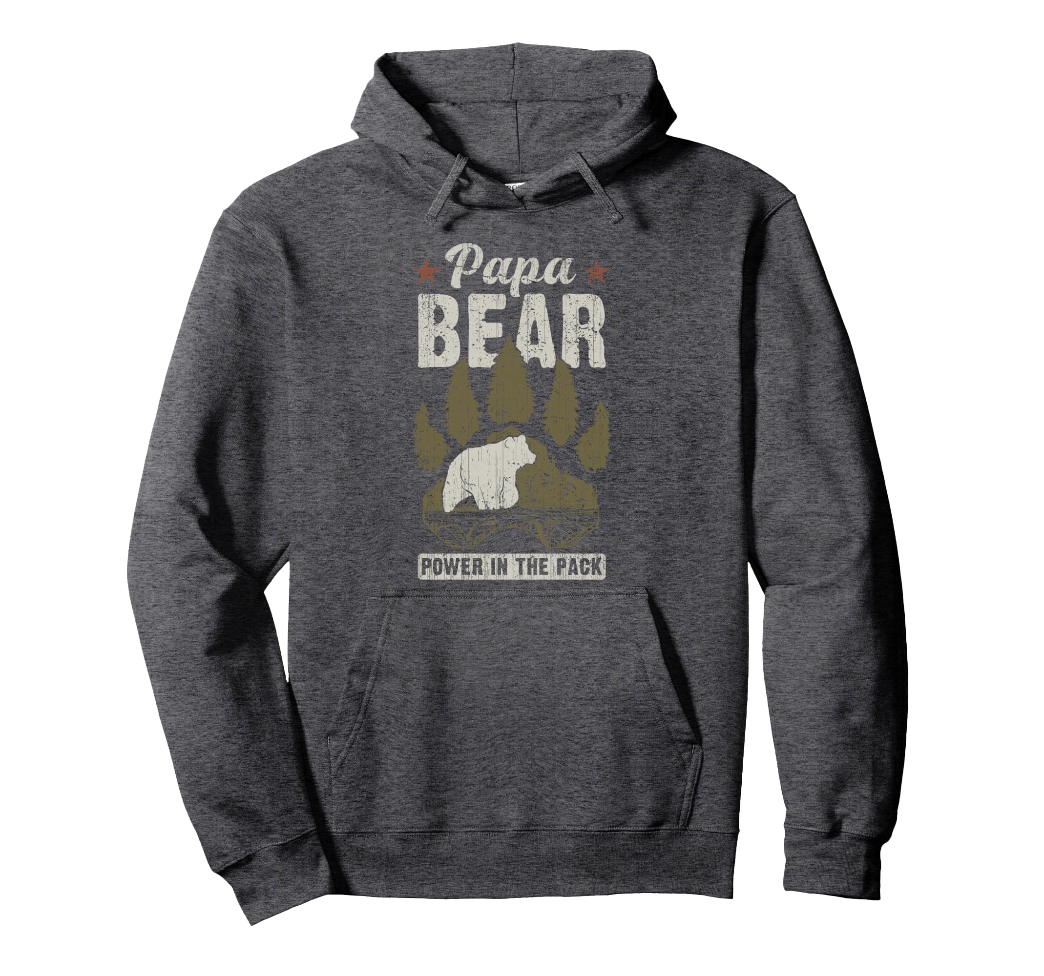 Papa Bear Power Pack Dad Grandpa Fathers Hoodie - Aesthetic Graphic Unisex - T-Shirt, Sweatshirt, Hoodie