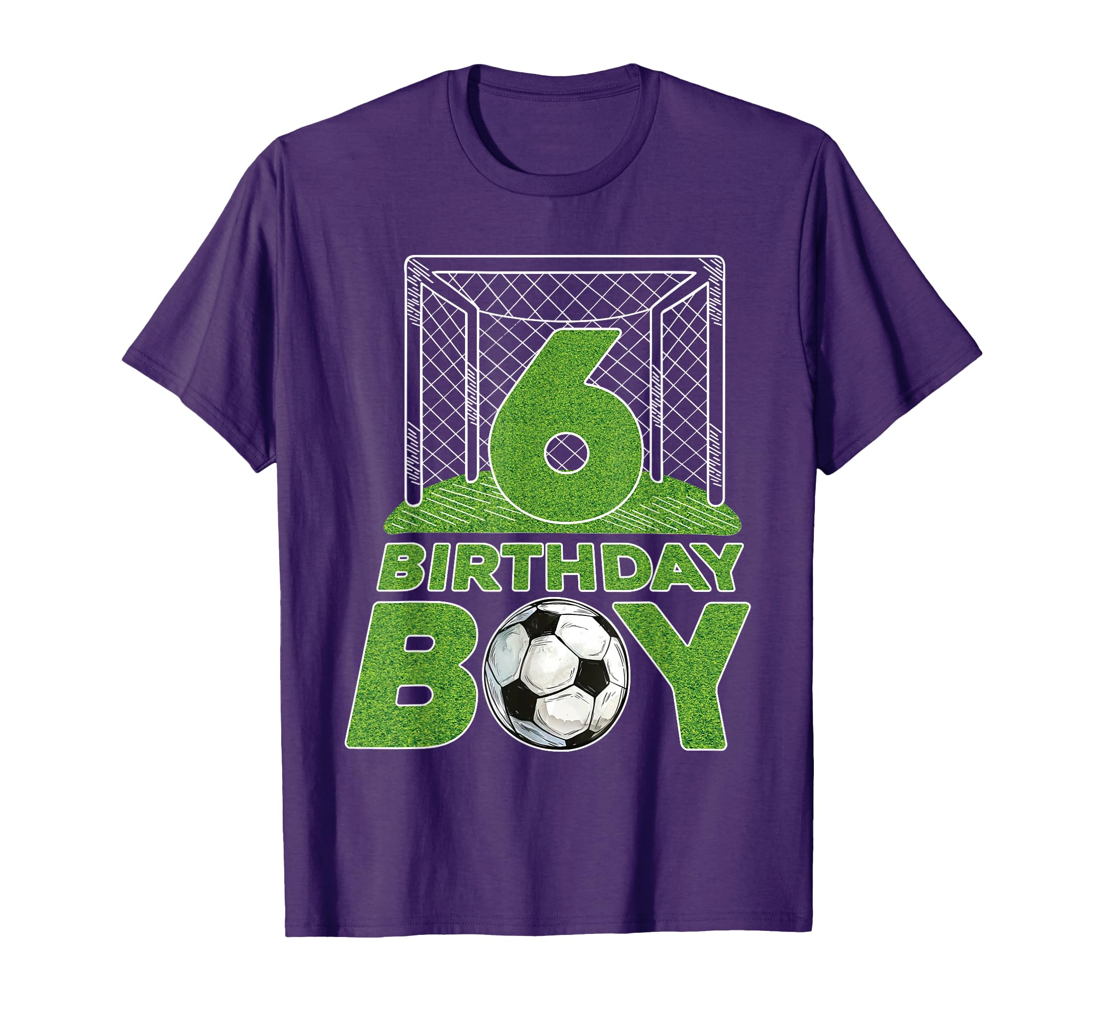 6Th Birthday 6 Years Old Soccer T-Shirt - Fun Novelty Design Men Women - T-Shirt, Sweatshirt, Hoodie