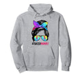 Soccer Mommy Messy Bun Hair Glasses Mom Hoodie - Trendy Graphic Men Women - T-Shirt, Sweatshirt, Hoodie