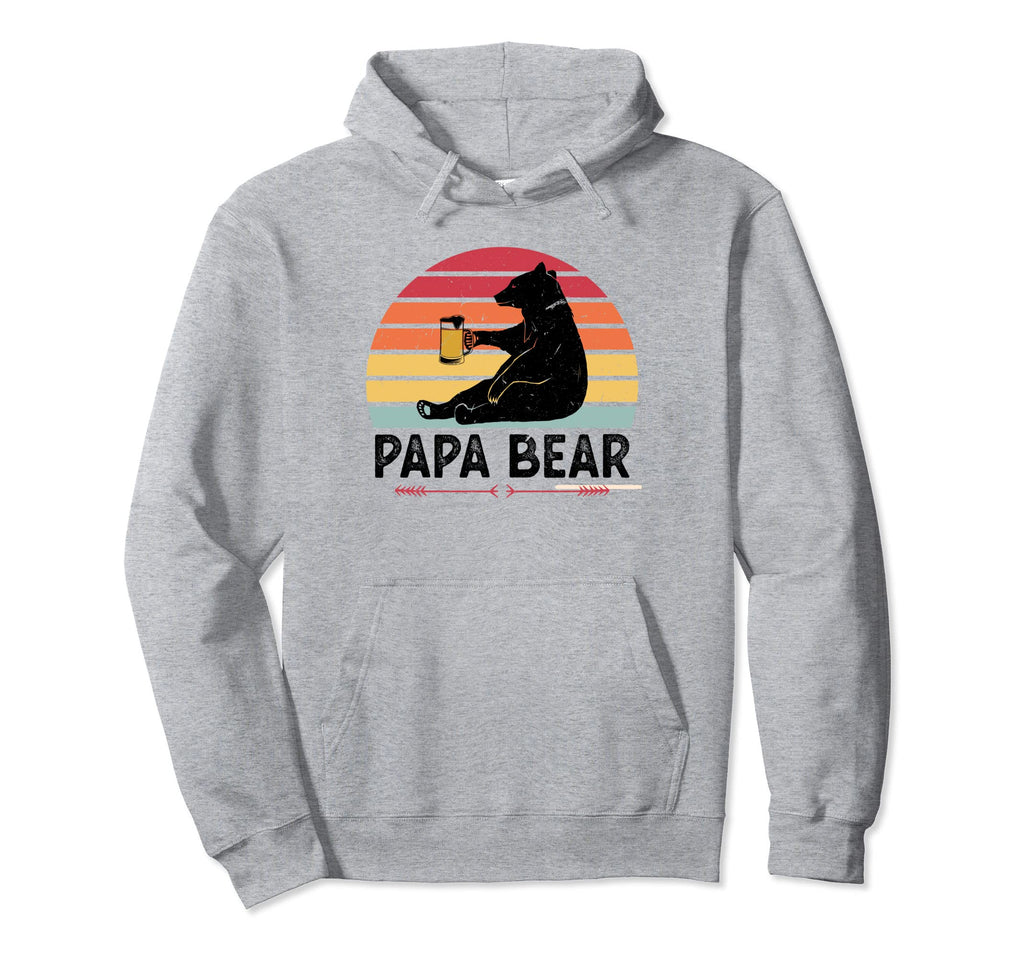 Papa Bear Dad Bear Beer Hoodie - Minimalist Print Men Women - T-Shirt, Sweatshirt, Hoodie