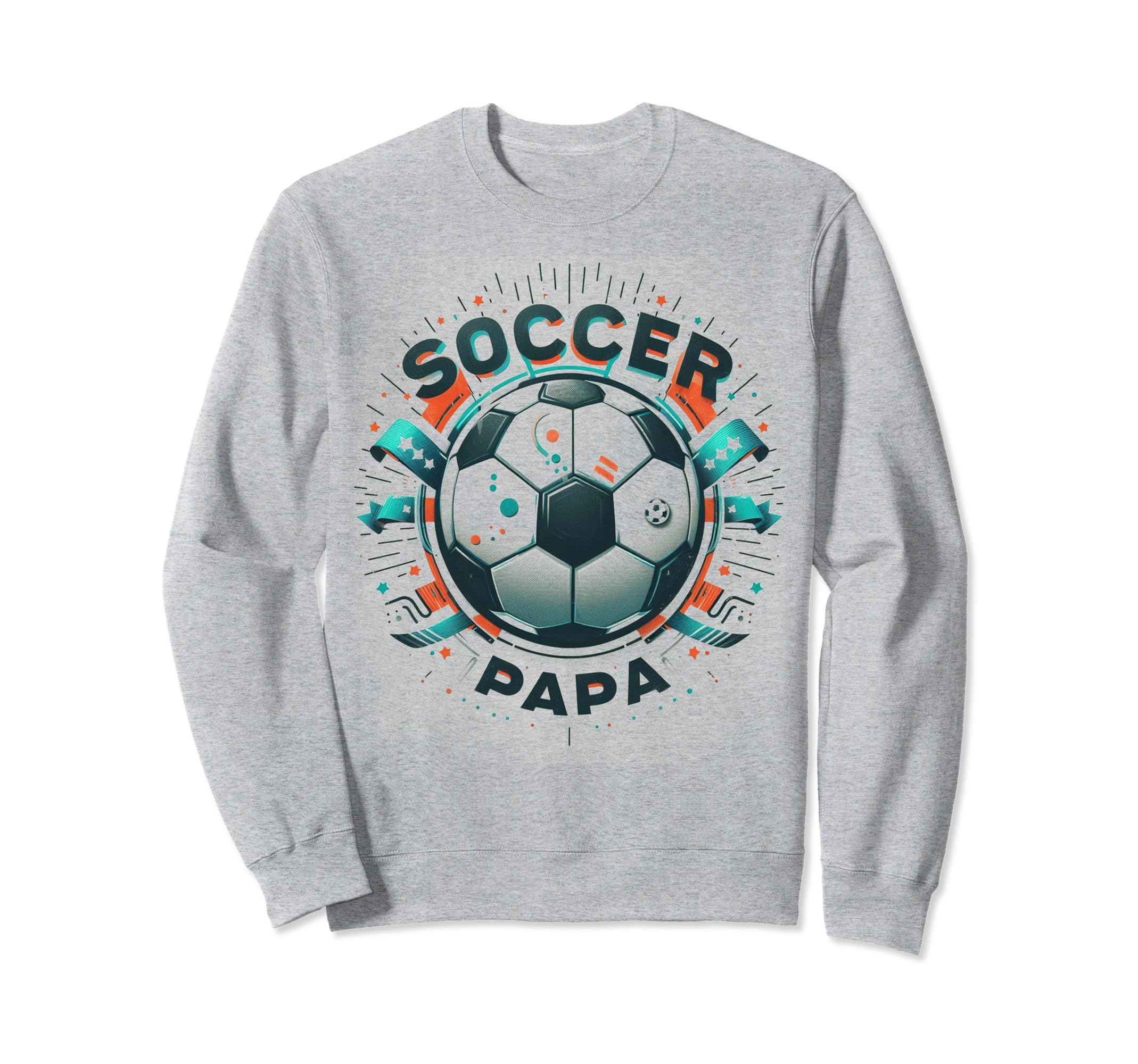 Soccer Papa Family Matching Dad Fathers Sweatshirt - Trendy Graphic Unisex - T-Shirt, Sweatshirt, Hoodie
