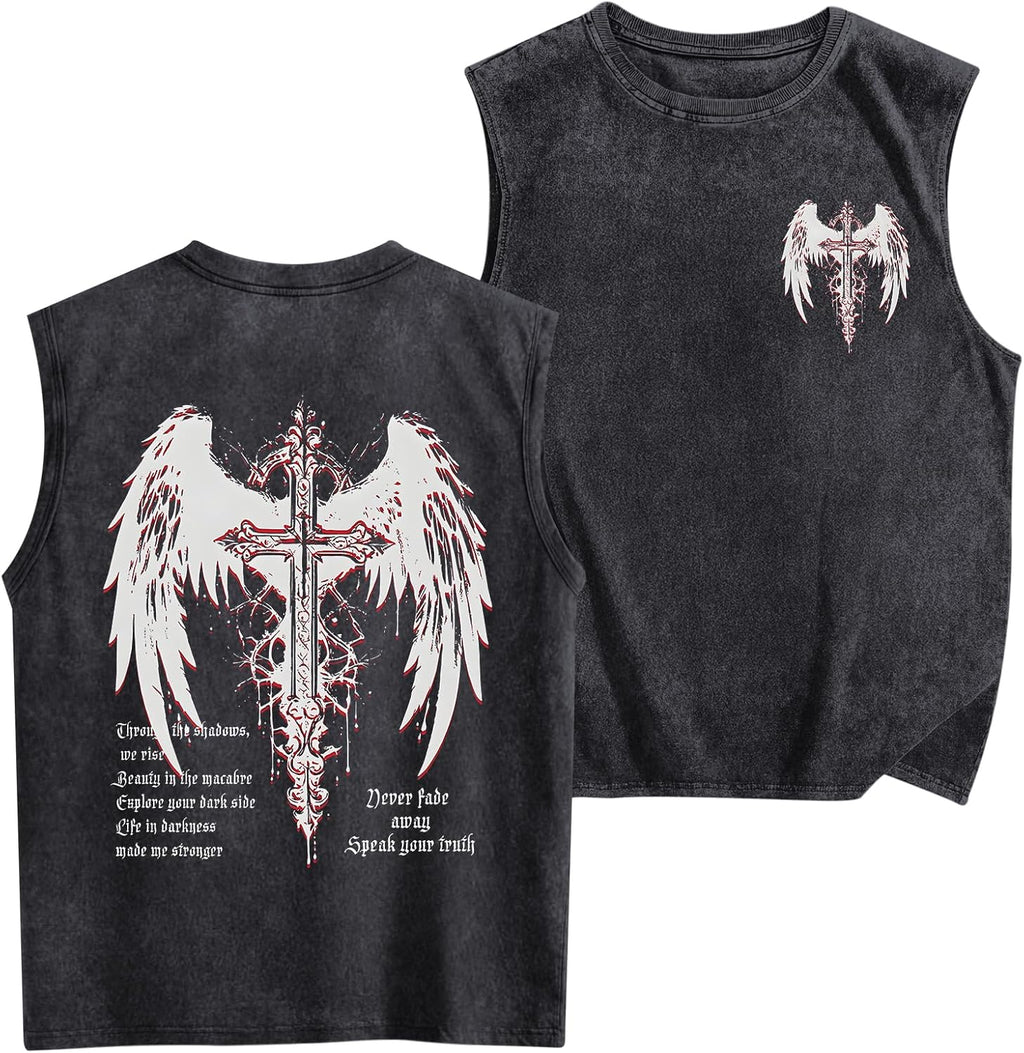 Vintage Goth Punk Graphic Tank Tops for Men Grunge - Adult & Kids T-Shirts, Sweatshirts & Hoodies apparel design preview 1