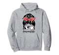 Classy Mom Life Baseball Messy Bun Hoodie - Unique Graphic Men Women - T-Shirt, Sweatshirt, Hoodie