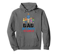 Dad Two Father Sons Daughters Walking Hoodie - Unique Graphic Men Women - T-Shirt, Sweatshirt, Hoodie