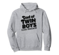 Twin Dad Funny Daddy Fathers Day Hoodie - Minimalist Print for Adults - T-Shirt, Sweatshirt, Hoodie