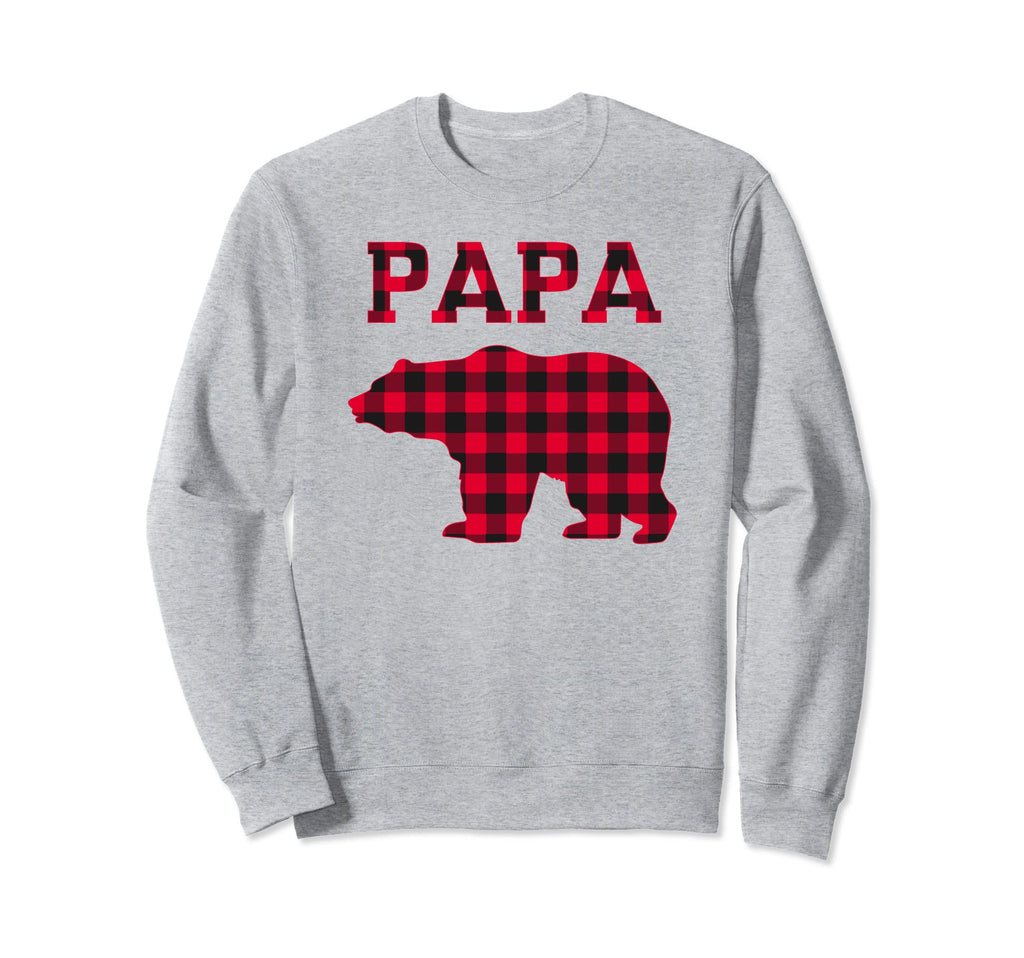 Red Plaid Papa Bear Buffalo Sweatshirt - Fun Novelty Design for Adults - T-Shirt, Sweatshirt, Hoodie