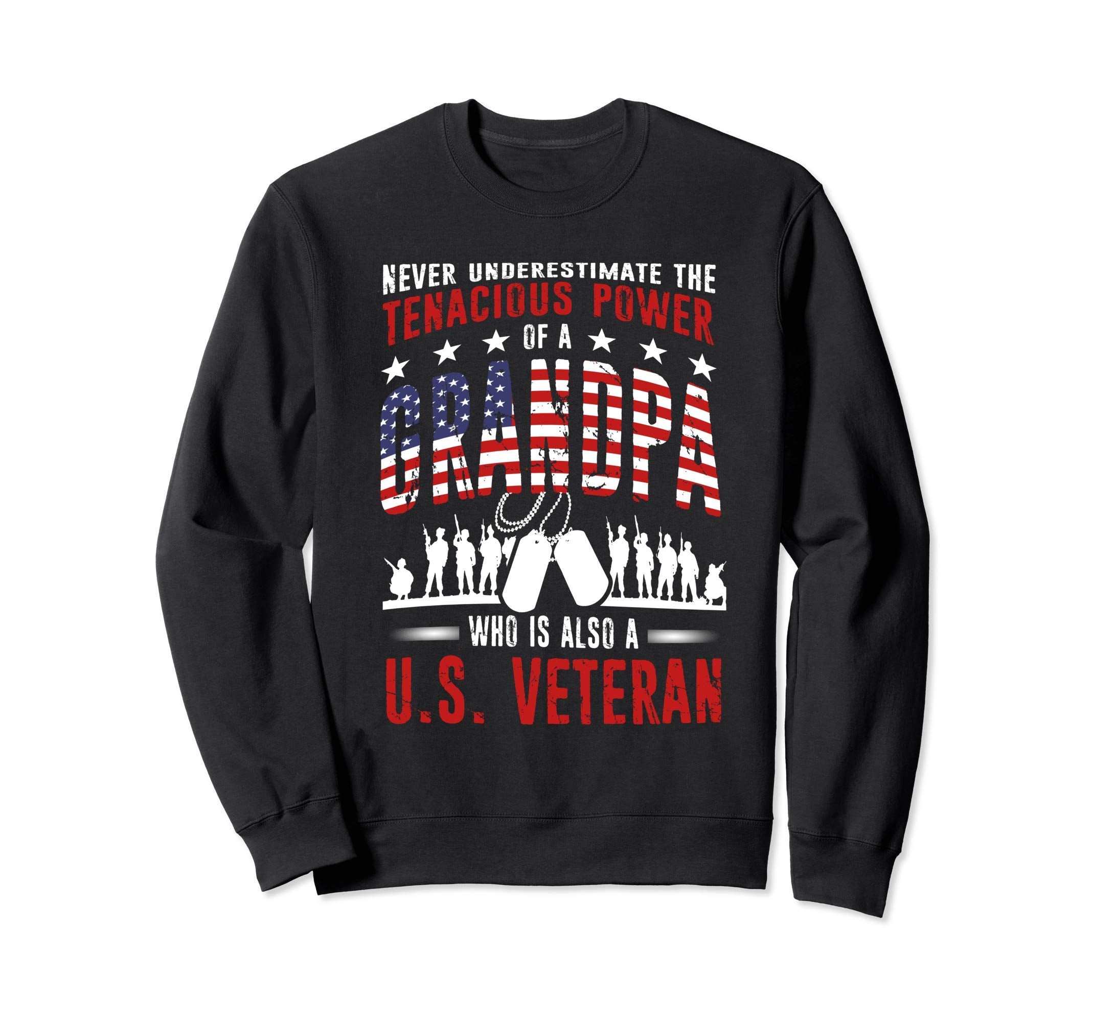 Veterans Shirts Veteran Grandpa Sweatshirt - Minimalist Print Unisex - T-Shirt, Sweatshirt, Hoodie