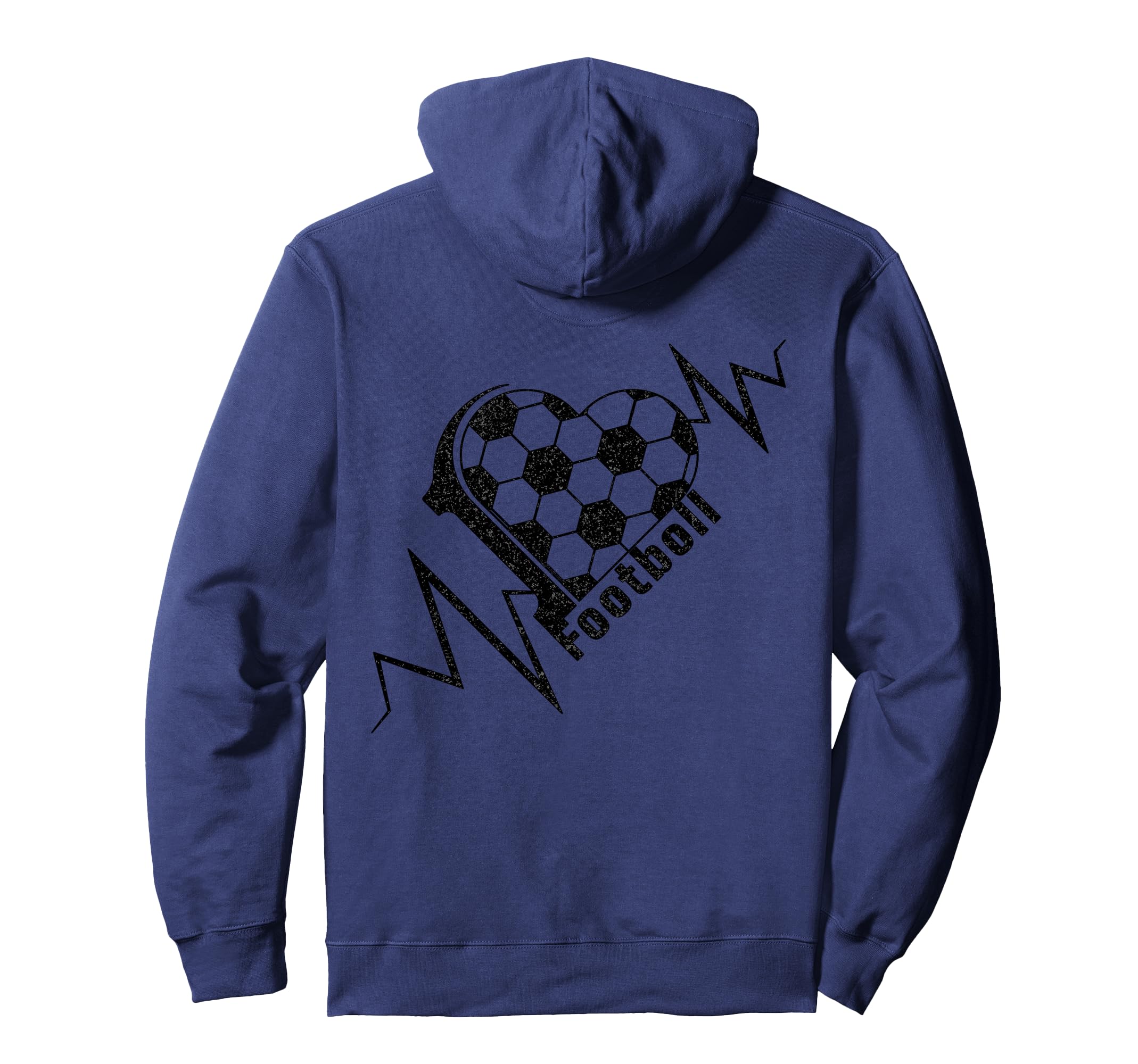 Love Football Heartbeat Soccer Pulse Hoodie - Aesthetic Graphic Men Women - T-Shirt, Sweatshirt, Hoodie