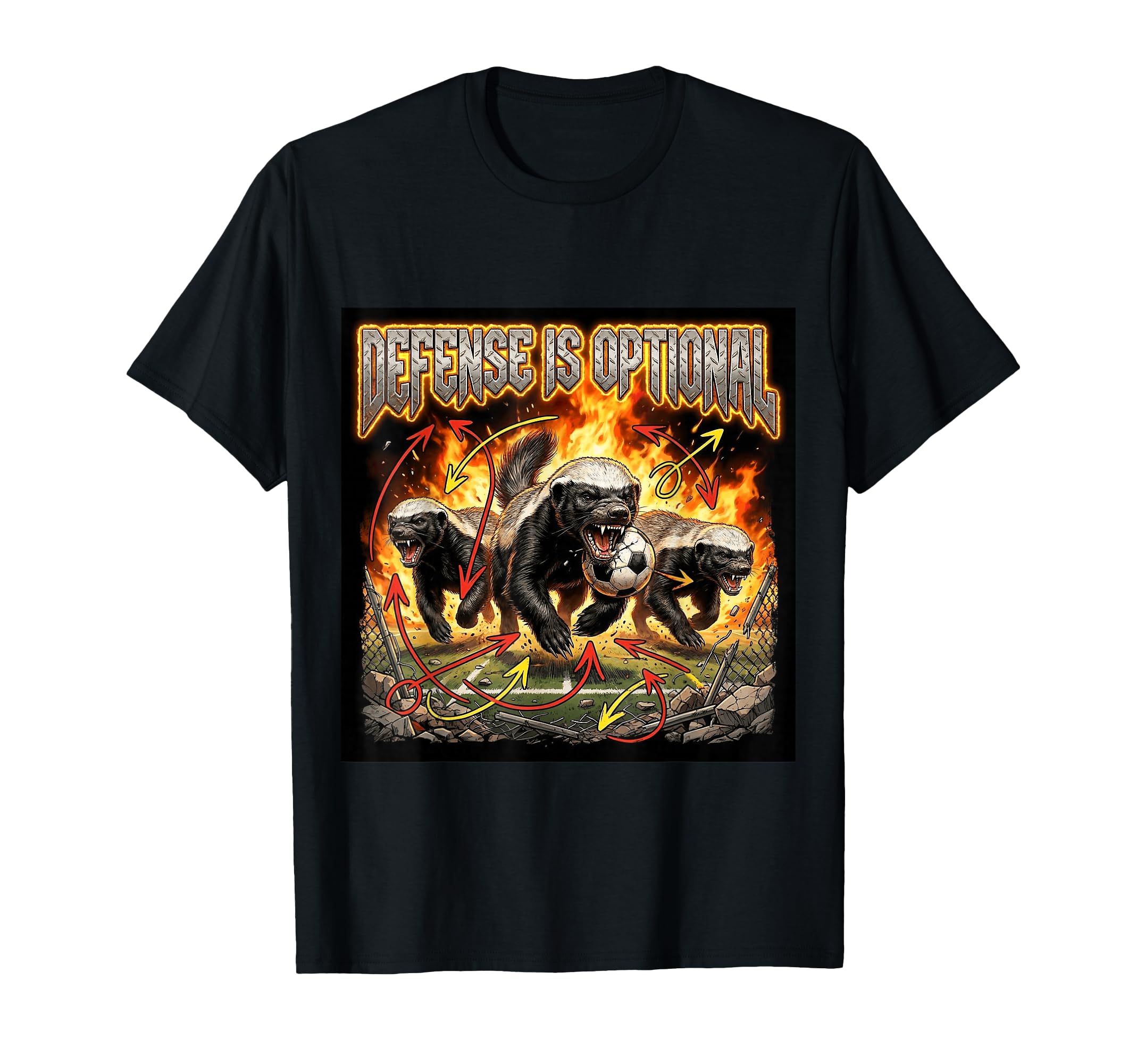 Defense Is Optional Funny Honey T-Shirt - Custom Art Print for Adults - T-Shirt, Sweatshirt, Hoodie