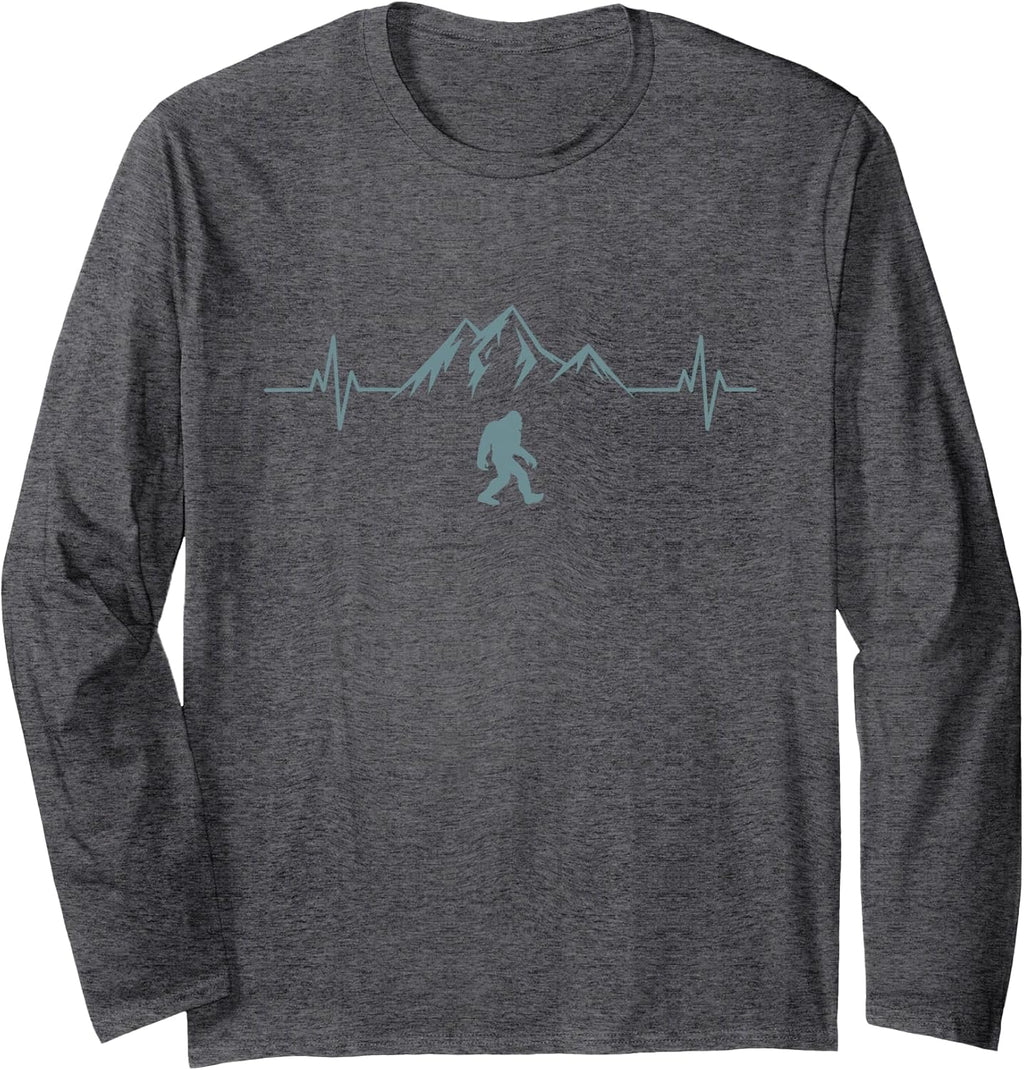 Bigfoot Heartbeat Sasquatch Squatch Minimalist - Adult & Kids T-Shirts, Sweatshirts & Hoodies apparel design preview 1
