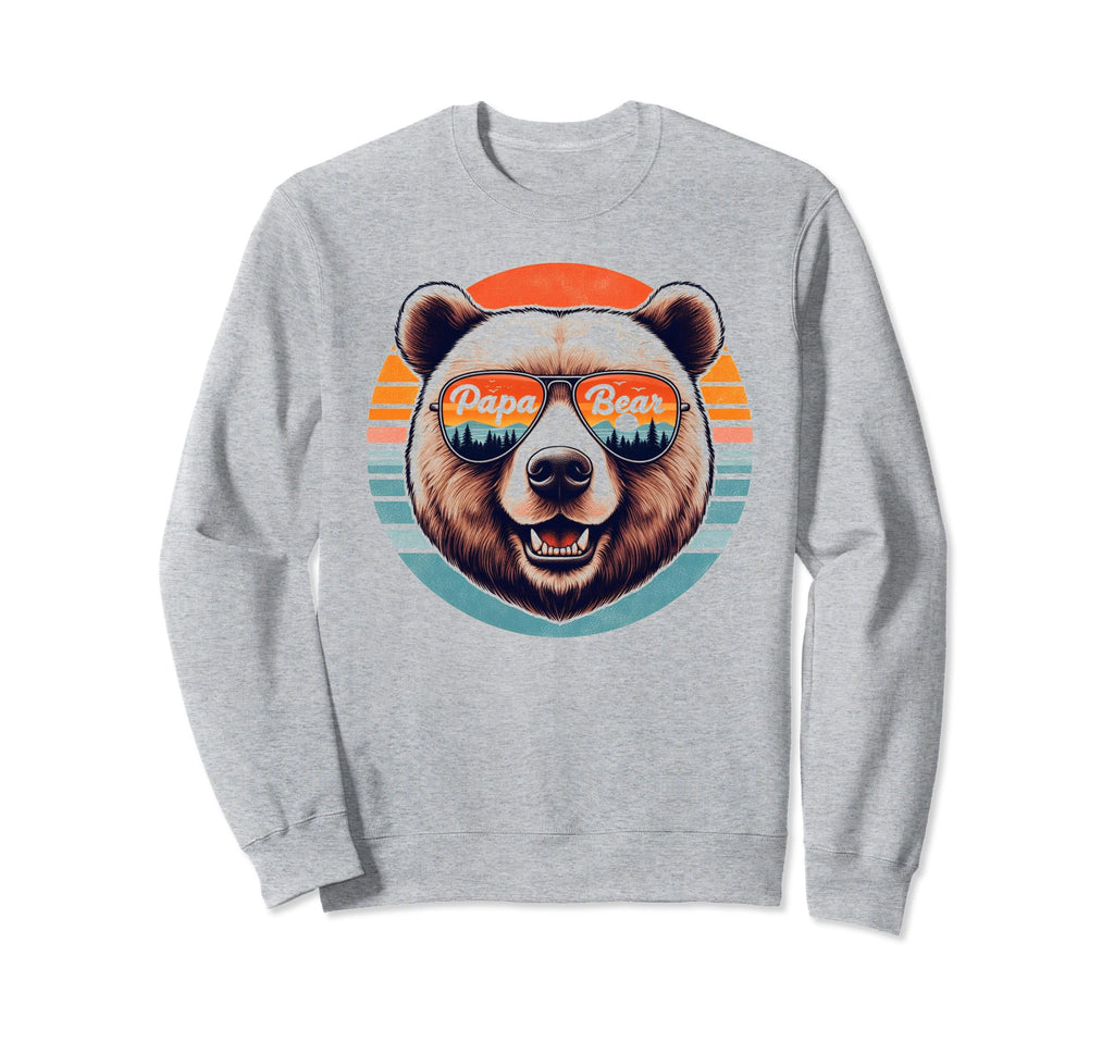 Papa Bear Sunglasses Funny Bear Dad Sweatshirt - Streetwear Style Men Women - T-Shirt, Sweatshirt, Hoodie
