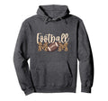 Football Mom Leopard Hoodie - Custom Art Print Unisex - T-Shirt, Sweatshirt, Hoodie