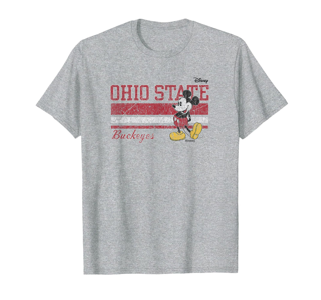 Ohio State Buckeyes Mickey Mouse Gray T-Shirt - Graphic Print Men Women - T-Shirt, Sweatshirt, Hoodie