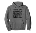 I Love One And Several Motorcycles Hoodie - Novelty Apparel for Adults - T-Shirt, Sweatshirt, Hoodie