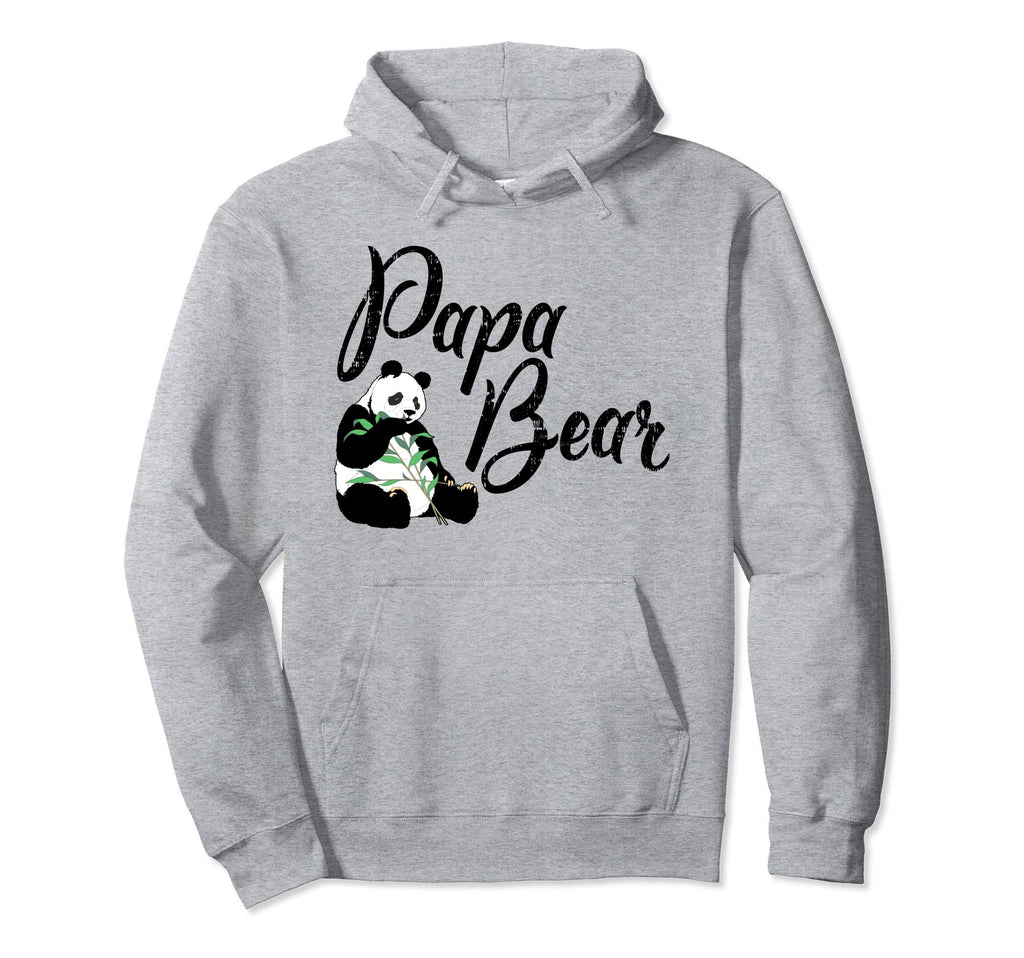 Papa Bear Vegan Panda Matching Family Hoodie - Aesthetic Graphic Unisex - T-Shirt, Sweatshirt, Hoodie