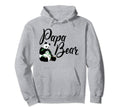 Papa Bear Vegan Panda Matching Family Hoodie - Aesthetic Graphic Unisex - T-Shirt, Sweatshirt, Hoodie
