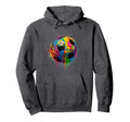 Colorful Soccer Ball Tie Dye Paint Hoodie - Fun Novelty Design Men Women - T-Shirt, Sweatshirt, Hoodie