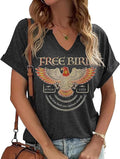 Women's Vintage Rock Band /Free Bird Eagle Graphic - Adult & Kids T-Shirts, Sweatshirts & Hoodies apparel design preview 1